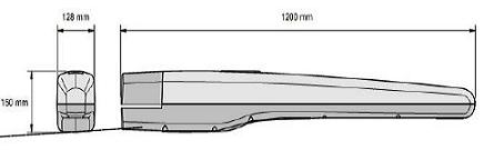 Габаритные размеры комплекта привода для распашных ворот TO7024