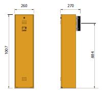 Габаритные размеры шлагбаума GARD 4000